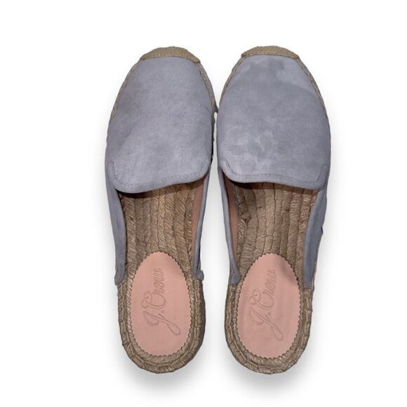 J. Crew Suede Espadrille Slip-on Mules Slate (Blue) AY314 Women's 8 - Picture 9 of 11